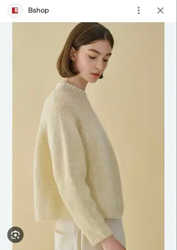 Bshop 핸드메이드 NITTO 화이트 스웨터