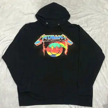 Metallica 메탈리카 후드티 컬러풀 로고 블랙 사이즈 XXL