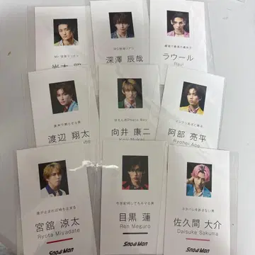 SnowMan 앨범 특전 솔로 카드 루타 9장 세트