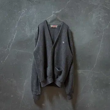 80s McGREGOR 맥그리거 니트 가디건 그레이 L 자수 로고