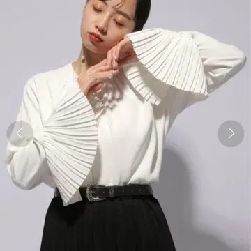 HARE 셔츠 블라우스 화이트 프릴