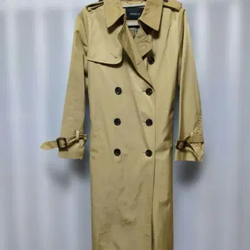 SIMPLICITE 베이지 더블 브레스트 트렌치코트