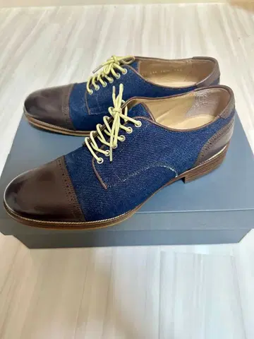 캐서린 햄넷 가죽 신발 데님 콤비 24.5cm