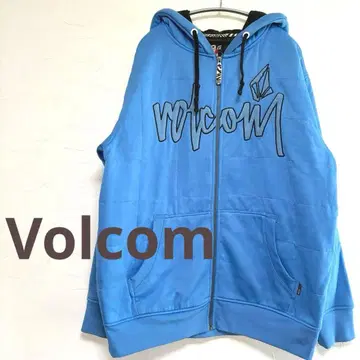 Volcom 볼컴 빈티지 Y2K 블루 풀 집업 후드티 남성용 M