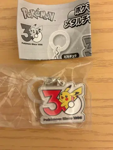 포켓몬 30주년 메탈 참 마스코트 피카츄 한정판 레어