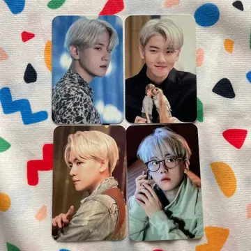 백현 시리얼 트레이딩 카드 4장 일본 BAEKHYUN EXO