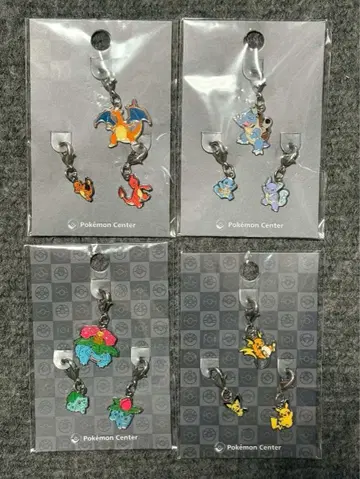 포켓몬 도감 메탈 참 미사용 새상품 4종 묶음 판매