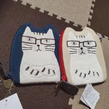 NEKOZAWA 고양이 파우치 2개 세트 쿠스구루 네코마루케