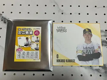 소프트뱅크 호크스 카와세 아키라 0 시크릿 미니 색지