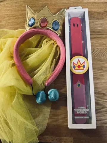 슈퍼 닌텐도 월드 머리띠와 밴딩 세트 피치 공주