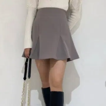 LILY BROWN 플레어 스커트 숏 팬츠 모카 M