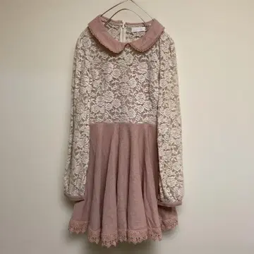 리즈리사 사이즈 0 원피스 페미닌 큐트 귀여운 핑크