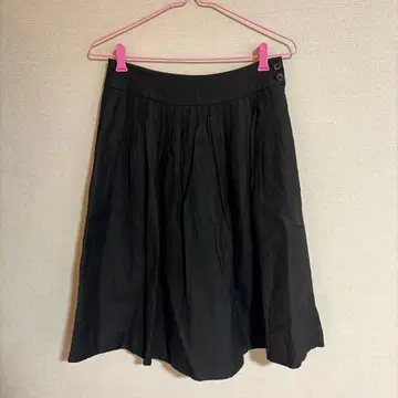 마가렛호웰 플리츠 플레어 린넨 스커트 린넨 블랙 울