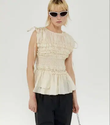 MAISON SPECIAL 24SS Shirring Frills Top