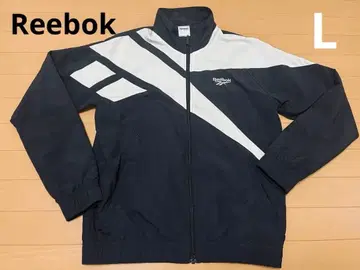 리복 패딩 자켓 나일론 자켓 블랙 x 화이트 L 사이즈