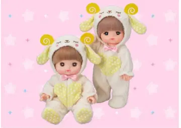 멜짱 옷 갈아입기 양 플리스 오버롤