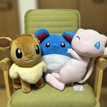 포켓몬 봉제 인형 세트 이브이 마릴 뮤우