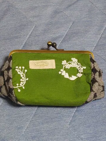 자수 핸드메이드 가마구치 파우치 메이크업 파우치