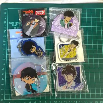 명탐정 코난 마츠다 진페이 굿즈 캔뱃지 아크릴 키링 묶음 판매 세트