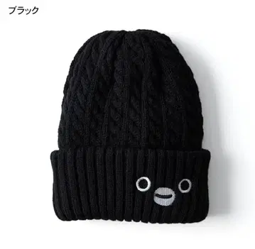 [ 미사용품 ] Suica의 펭귄 니트 모자 블랙
