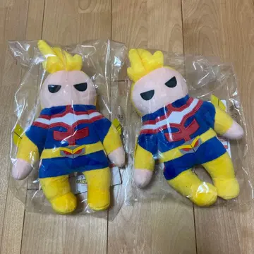 제일복권 히로아카 E상 올마이트 사운드 봉제 인형 2체 세트