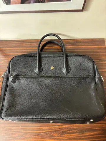 Hinn 브리프 케이스 블랙 그레인 가죽