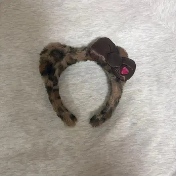 USJ 키티 레오파드 무늬 머리띠 유니버셜