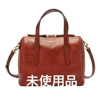 미사용품 FOSSIL 사첼백 여성용 가죽 브라운