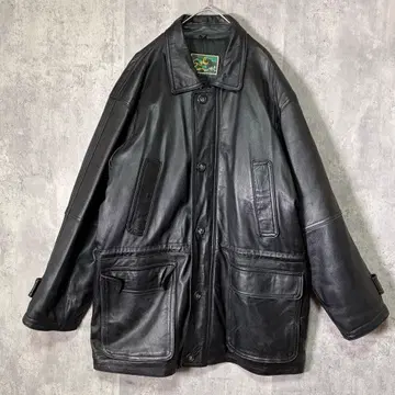 양가죽 램 가죽 카 코트 블랙 충전솜 천연 가죽