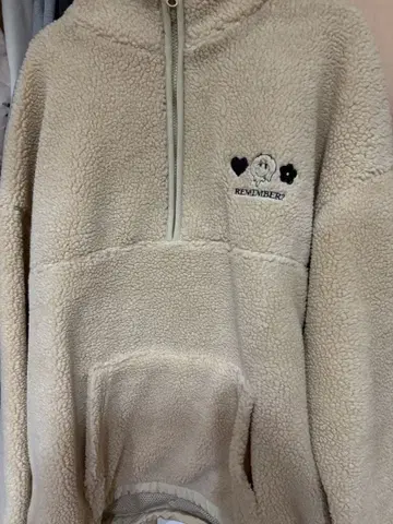 REMEMBER 보아 하프 지퍼 자켓 베이지 아우터