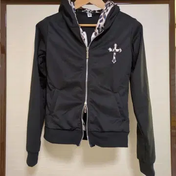 후드티 레오파드 무늬 후드티 애니멀 무늬 더블 지퍼