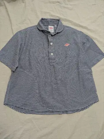 단톤 깅엄 체크 블루 x 화이트