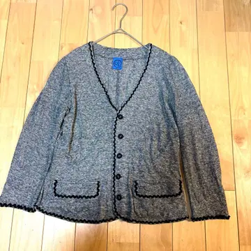 새상품급! 요건 레일 헴프코튼 장식 자켓 가디건 봄 M