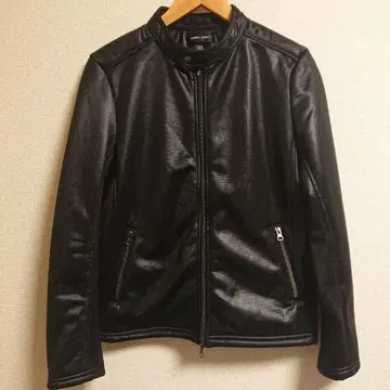 PRIMAL POINT 블랙 싱글 라이더 자켓 컷 아우터