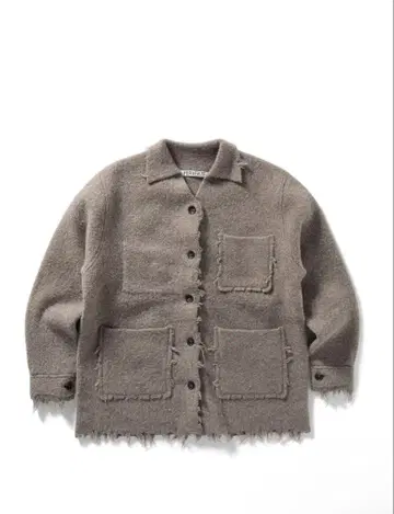 PERVERZE 25AW Crash Knit Coat / Beige