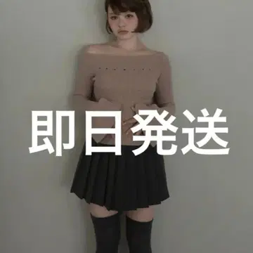 andmary Flora knit tops pink beige