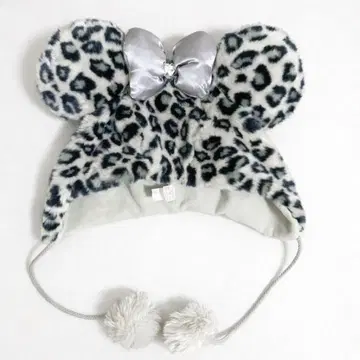 [ 새상품급 ] 디즈니 팬캡 레오파드 무늬 그레이 실버 미니