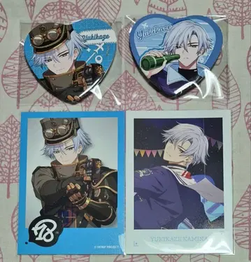 18TRIP 에이트리 하트형 캔뱃지 미니 사진 카미나 유키카제 4점