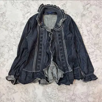 PINK HOUSE 핑크하우스 프릴 데님 자켓 핀턱