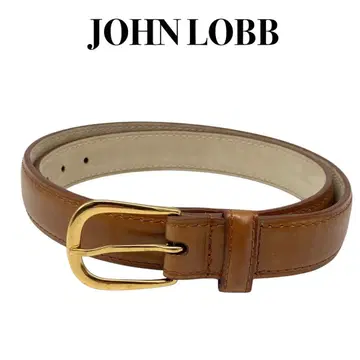 JOHN LOBB 존 롭 가죽 벨트 골드 라이트 브라운 남성용