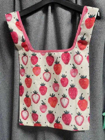 페이러 스트로베리 LOVERARY 딸기 무늬 에코백
