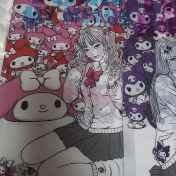 이토 준지 산리오 캐릭터즈 클리어 파일 갸루 토미에 2장 세트