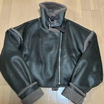 파격! 새상품급 EVRIS 숏 보아 블루종 카키 아우터