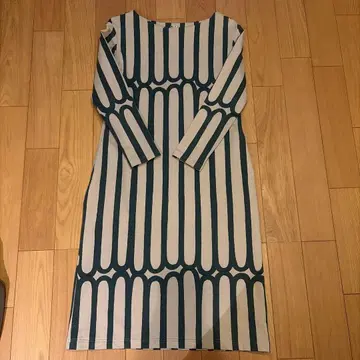 mina perhonen 스트라이프 7부 소매 롱 원피스