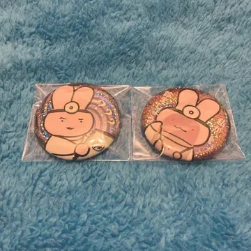 화이트 타이거와 블랙 타이거 홀로그램 캔뱃지 토끼 선생님