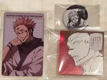 주술회전 양면 스쿠나 아크릴 배지 프로필 카드 캔뱃지 3종