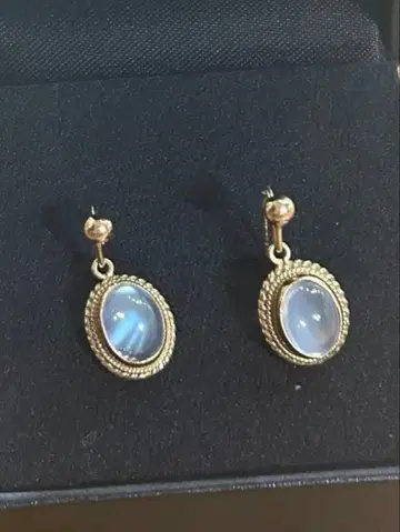 영국 빈티지 9금 문스톤 귀걸이