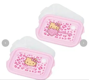 아베일 헬로키티 씰 박스 레오파드 무늬 산리오 핑크 새상품