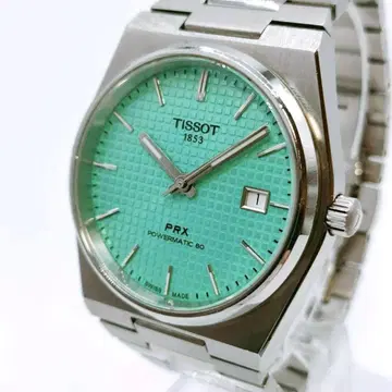 작동품 TISSOT PRX 자동 와인딩 AT T137407A 그린 다이얼