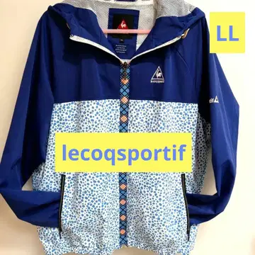 르꼬끄골프 도트 무늬 후드 부착 바람막이 상쾌한 블루 LL